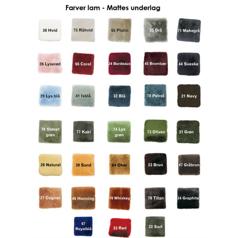 Mattes lammeskinds farver