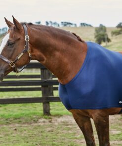 The WeatherBeeta Stretch Shoulder Guard prevents the rug from rubbing It is easy to use as it simply slips over the horses head and attaches in the girth area with touch tape